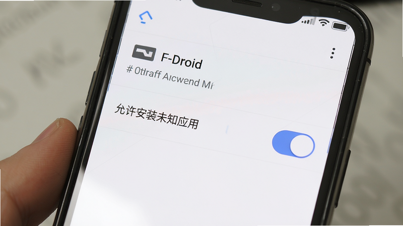 F-Droid ��װȨ�����ý��棬�ֻ���Ļ��ʾ��������װδ֪Ӧ�á����أ�������ɫ����ɫ #ffffff #007aff #ff3b30