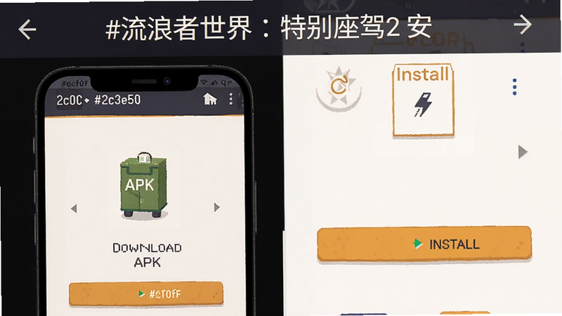 ���������磺�ر�����2 ��װ�����ͼ����ʾ�ֻ�����APK�������װ�Ľ��棬��ɫ���� #ecf0f1 #2c3e50 #e67e22
