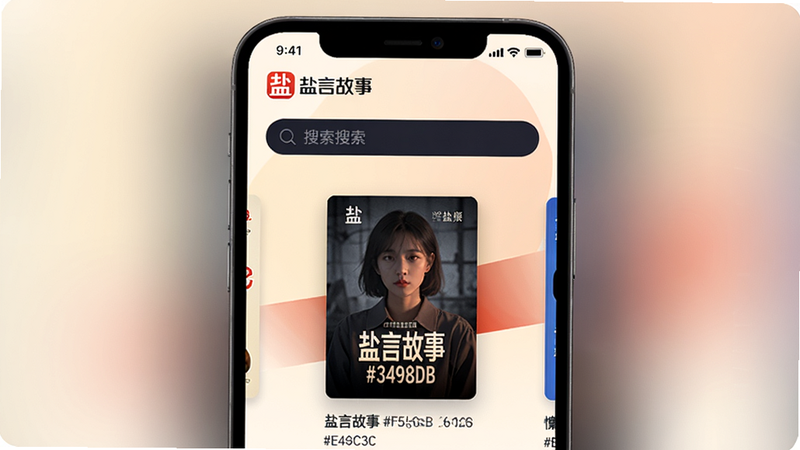 ��������չʾһ���ֻ���Ļ����ʾ���Թ���APP�����棬���������Թ���Logo�����������м�����չʾһƪ���ɹ��·��棬����Ϊ��ů���װ�ɫ���䡣ɫ�ʷ�����#F5F0EB, #2C3E50, #E74C3C, #3498DB��