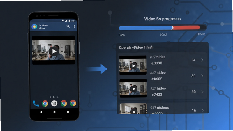 ���������ʾһ����׿�ֻ��������л�����Ƶ�ϲ�App���Ҳ�չʾ�ϲ�����������ɺ����Ƶ�ļ��б�������Ϊ�������ɫ����ĿƼ���ɫ������ɫ������#2c3e50��#3498db��#ecf0f1��#e74c3c������ͻ���������̵�ֱ���ԡ�