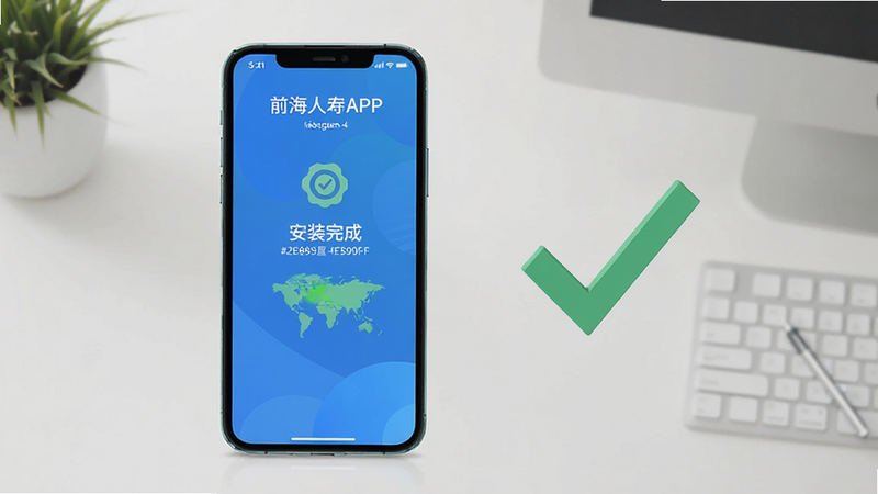 ǰ������APP��װ�̳�ʾ��ͼ����������չʾ�ֻ���Ļ��ʾ��װ��ɽ��棬����Ϊ�������棬������ɫ�Թ�ͼ�꣬ɫ�ʴ�������ɫ#2E8B57����ɫ#1E90FF����ɫ#F5F5F5Ϊ���������û����ⰲװ�ɹ�״̬������ideogram-4ģ�����ɡ�